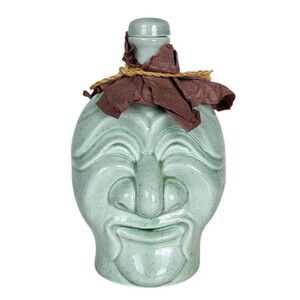 Vintage Korean Ceramic Smiling Face (Yangban) Empty Liquor Decanter Bottle